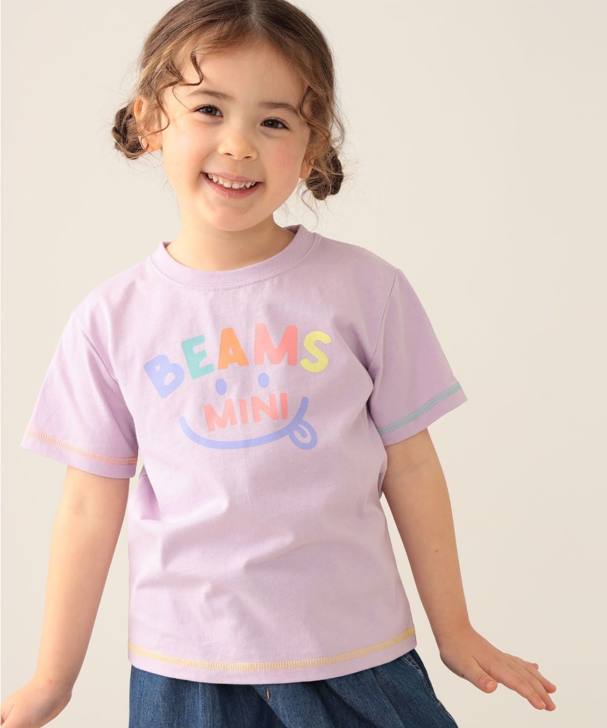 BEAMS mini 男女兼用 ユニセックス ロゴTシャツ 子供服 110 黒-