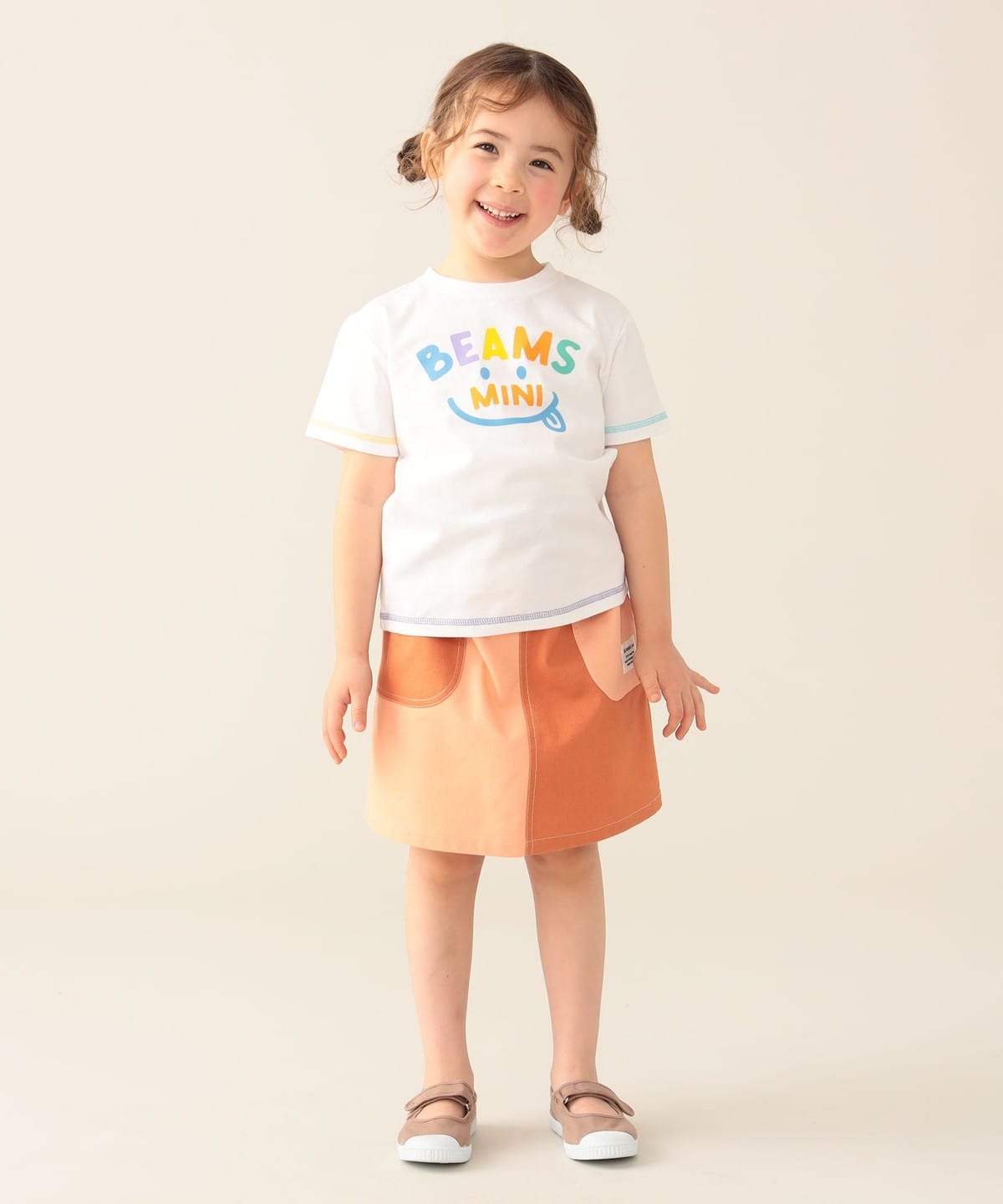 BEAMS mini 男女兼用 ユニセックス ロゴTシャツ 子供服 110 黒-