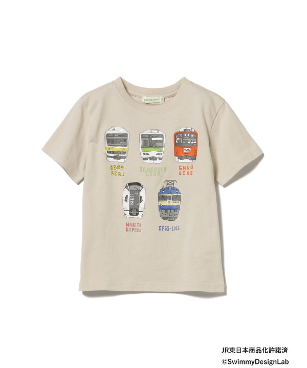 BEAMS mini (BEAMS mini) [Price reduced again on 12/26] JR front print T- shirt 24SS (90-150cm) (T-shirts, cut and sewn, printed T-shirts) for sale |  BEAMS