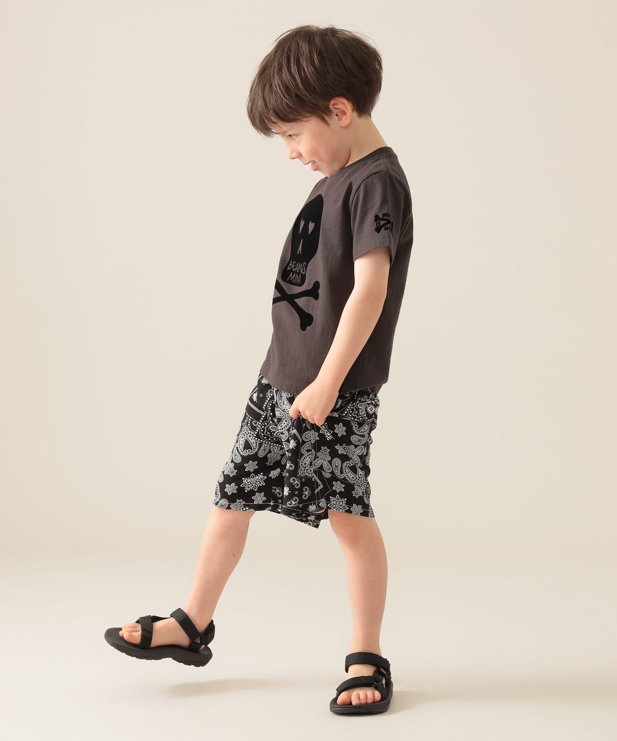 BEAMS mini (BEAMS mini) 骷髏植絨 T 卹 2025SS (90-150cm) (T