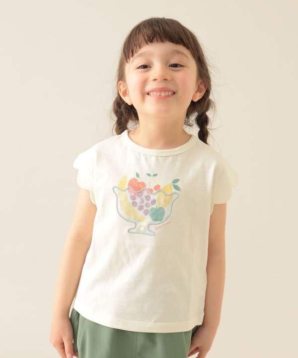BEAMS mini（ビームス ミニ）フルーツ スカラップ Tシャツ