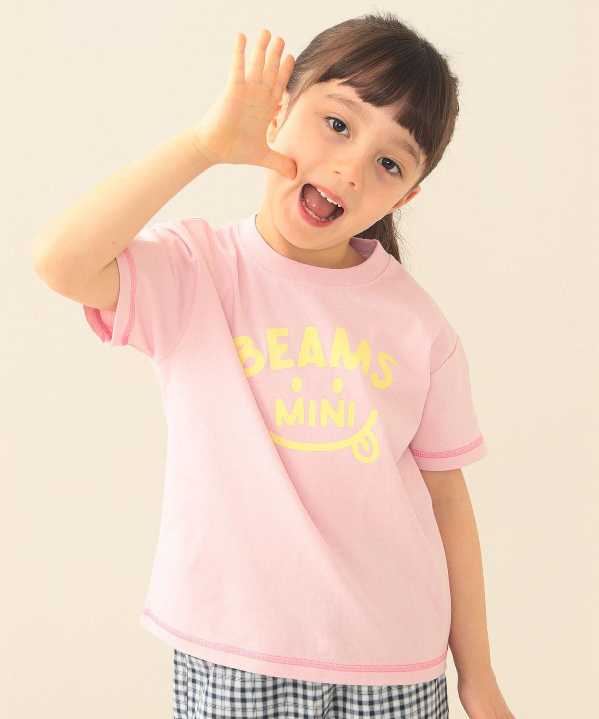 BEAMS mini BEAMS mini Logo T恤（90-130厘米）（T恤，裁剪缝制，印花T