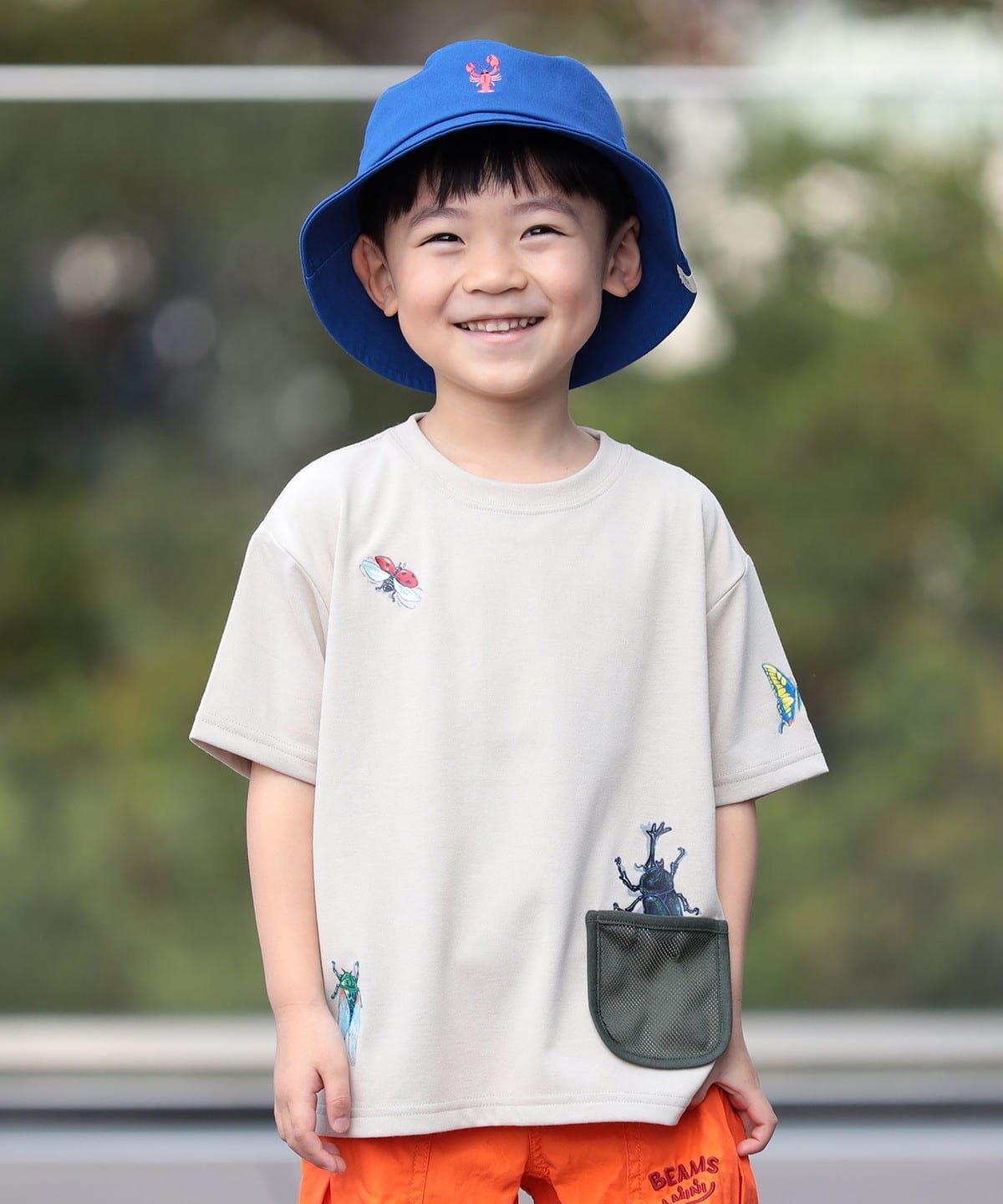BEAMS mini（ビームス ミニ）メッシュ ポケット 昆虫 Tシャツ 2026SS