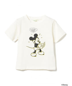 【アウトレット】BEAMS mini / ピグメント ミッキーマウス Tシャツ (90～140㎝)