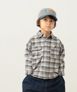 BEAMS mini / 童裝 寬鬆 格紋襯衫（90～150㎝)