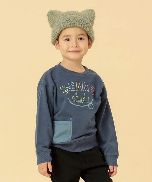 BEAMS mini BEAMS mini BEAMS mini / smile embroidery sweatshirts