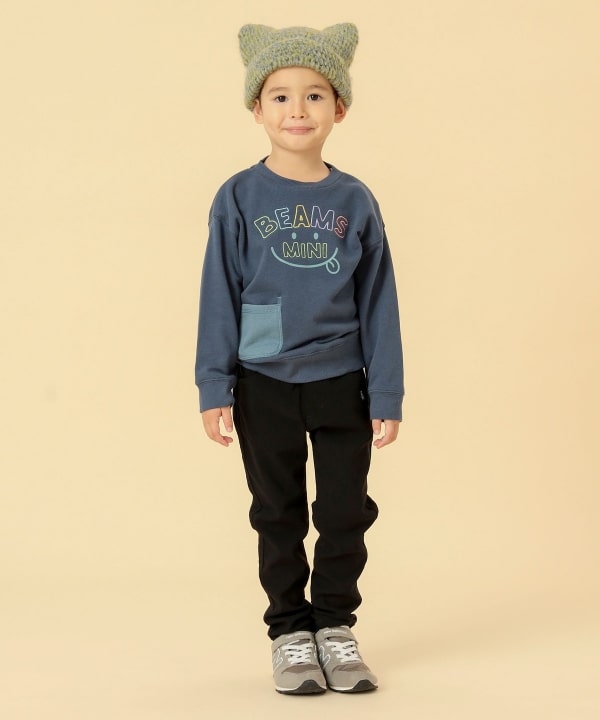 BEAMS mini BEAMS mini BEAMS mini / smile embroidery sweatshirts