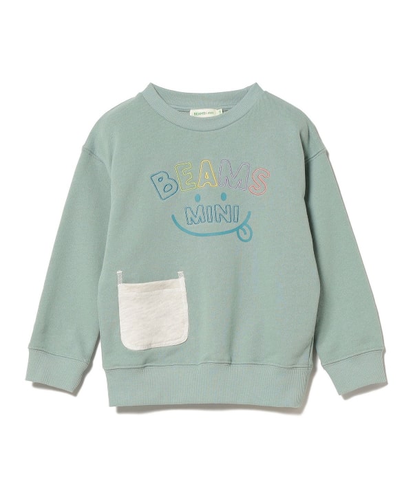 BEAMS mini BEAMS mini BEAMS mini / smile embroidery sweatshirts