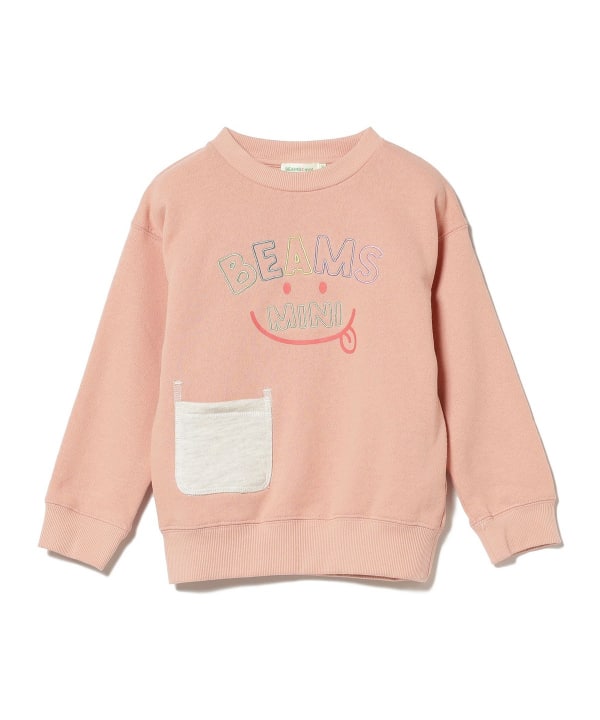 BEAMS mini BEAMS mini BEAMS mini / smile embroidery sweatshirts