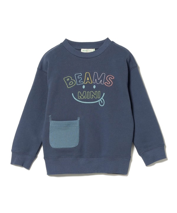 BEAMS mini BEAMS mini BEAMS mini / smile embroidery sweatshirts