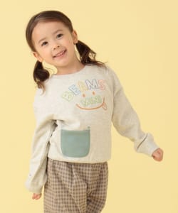 BEAMS mini / 童裝 笑臉 刺繡 衛衣 23FW（90～130cm）