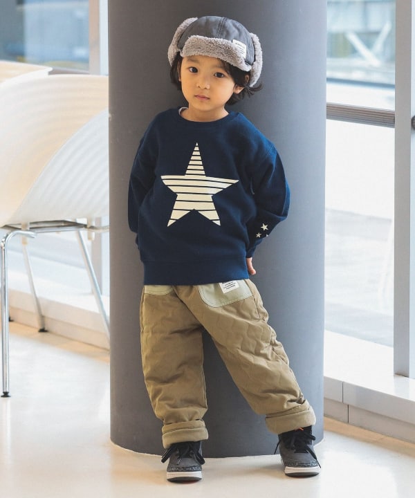 BEAMS mini(ビームス ミニ)星フロッキー スウェット(90 BEAMS mini(ビームス ミニ)星フロッキー スウェット(90