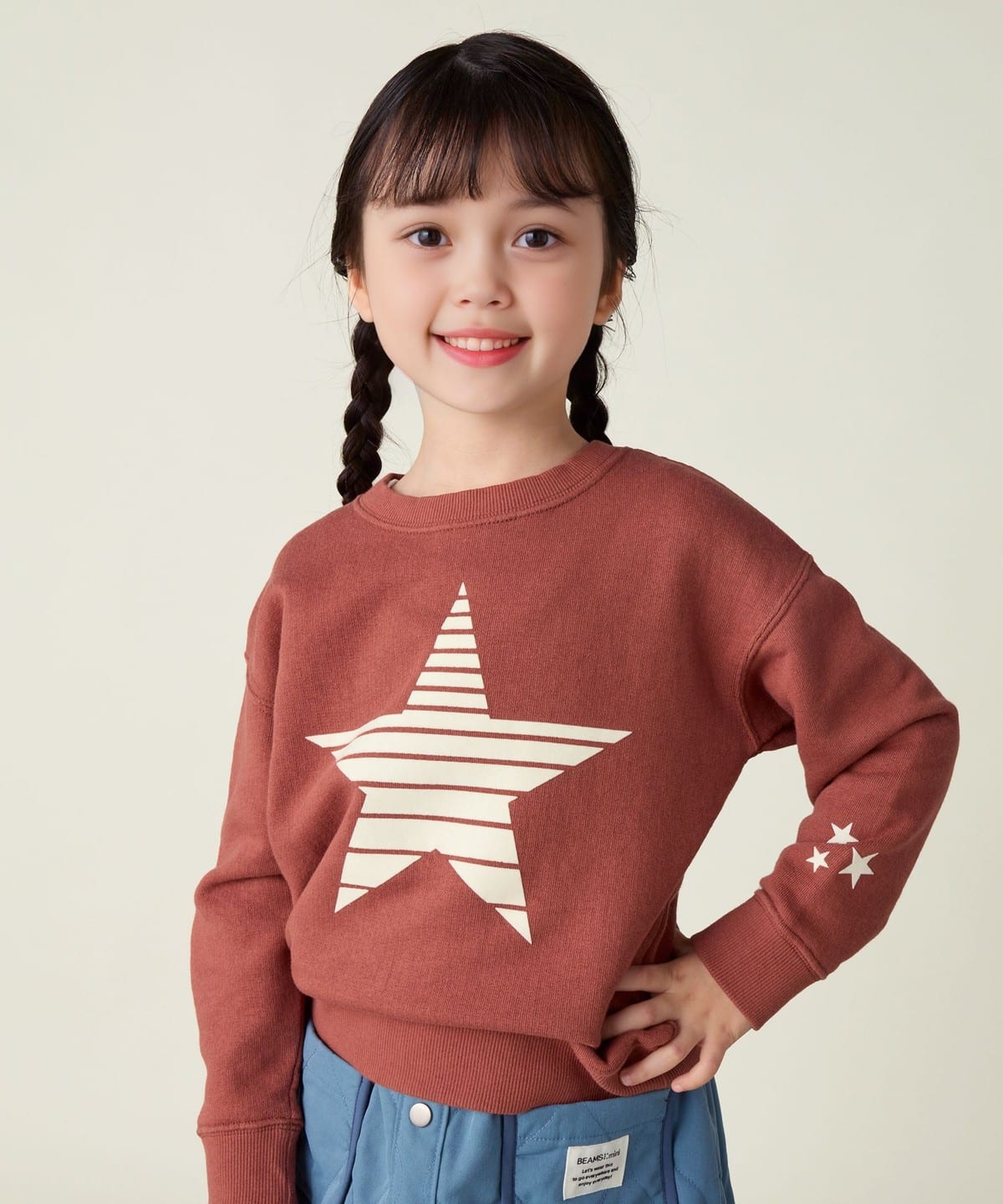 BEAMS mini（ビームス ミニ）星フロッキー スウェット（90