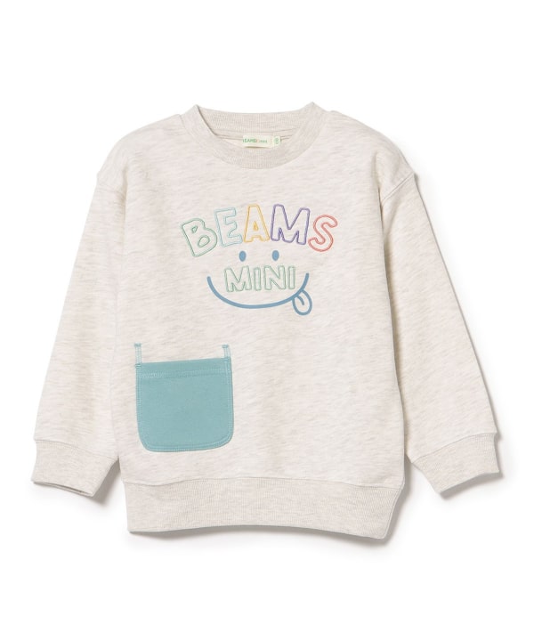 BEAMS mini（ビームス ミニ）スマイル 刺繍 スウェット 2024（90