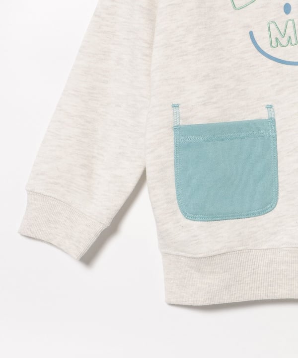 BEAMS mini（ビームス ミニ）スマイル 刺繍 スウェット 2024（90