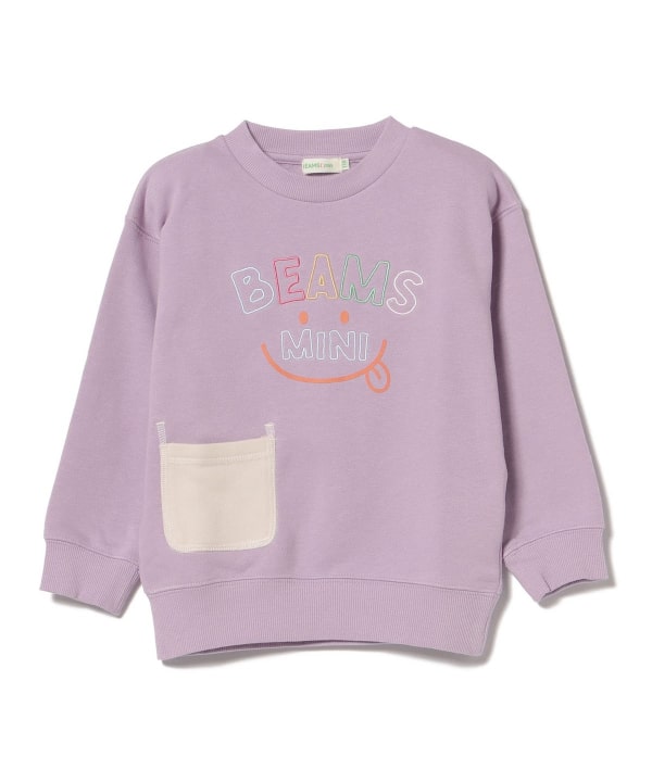 BEAMS mini（ビームス ミニ）スマイル 刺繍 スウェット 2024（90
