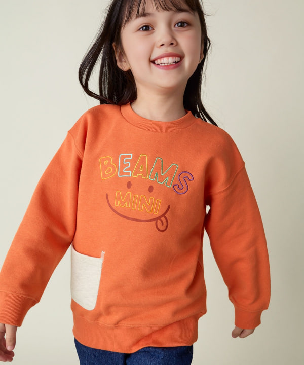 BEAMS mini（ビームス ミニ）スマイル 刺繍 スウェット 2024（90