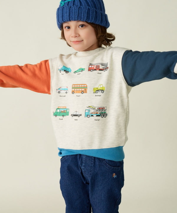 BEAMS mini（ビームス ミニ）ワーキングカー スウェット（90