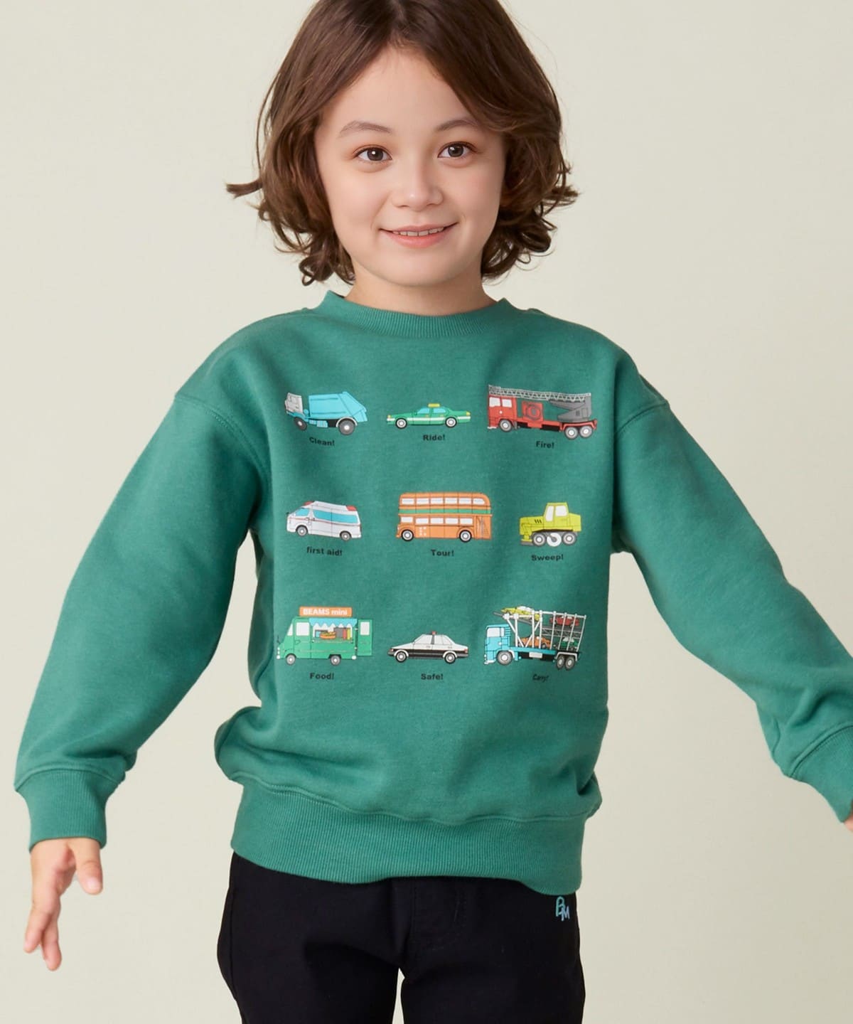 BEAMS mini（ビームス ミニ）ワーキングカー スウェット（90