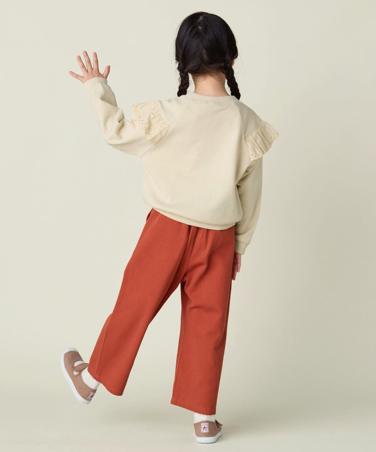 BEAMS mini(ビームス ミニ)レースフリル スウェット(90 BEAMS mini(ビームス ミニ)レースフリル スウェット(90