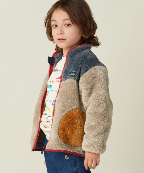 BEAMS mini（ビームス ミニ）切り替え ボアフリース ジャケット2024FW（90～150cm）（ブルゾン フリースジャケット・ベスト）通販｜ BEAMS