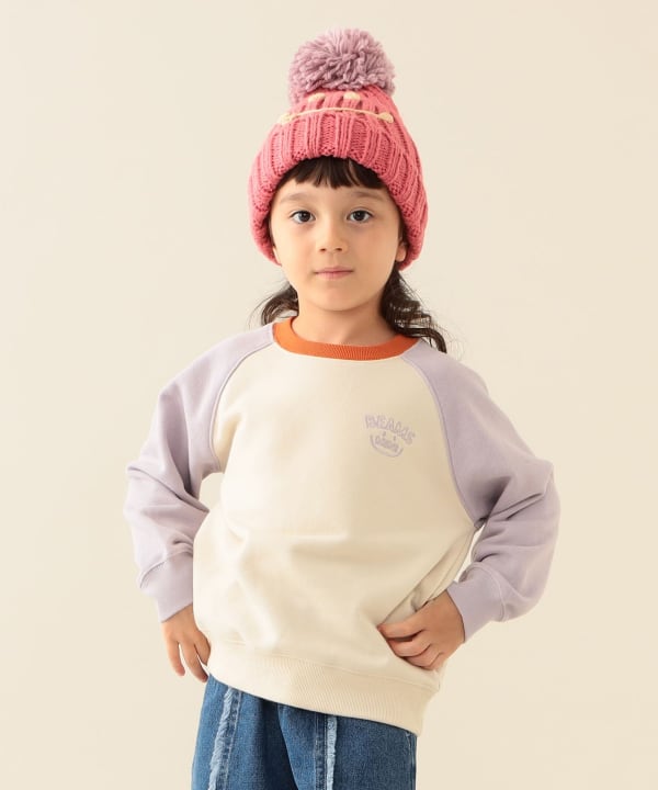 BEAMS mini（ビームス ミニ）ラグラン スマイル プルオーバー