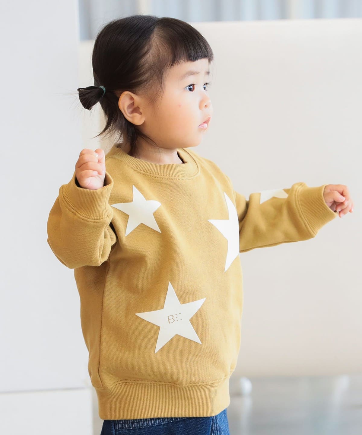 BEAMS mini（ビームス ミニ）星 フロッキー スウェット プルオーバー