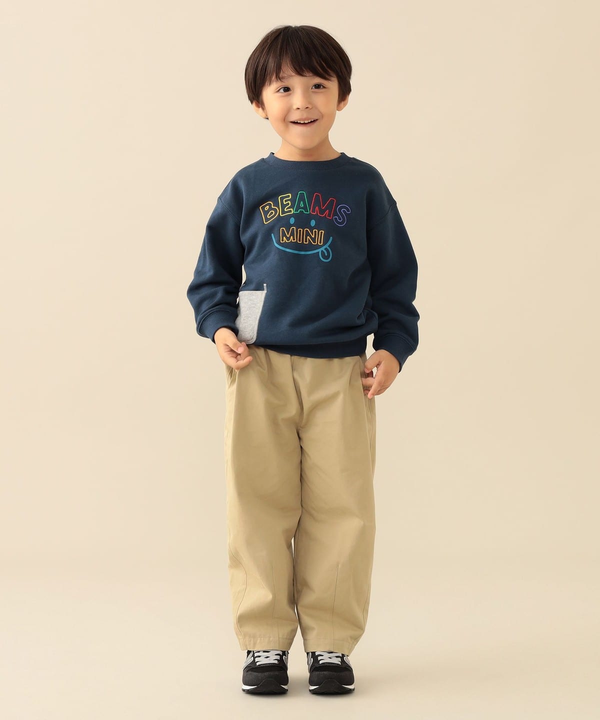 BEAMS mini（ビームス ミニ）スマイル 刺繍 スウェット 2026FW（90