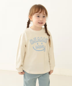 BEAMS mini / スマイルロゴ ビッグ ロングスリーブ Tシャツ 23SS（90～130㎝）