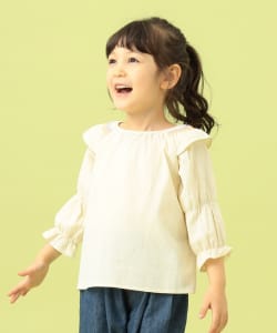 BEAMS mini / 童裝 蓬袖 刺繡 上衣
