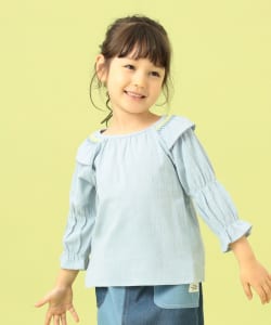 BEAMS mini / 童裝 蓬袖 刺繡 上衣