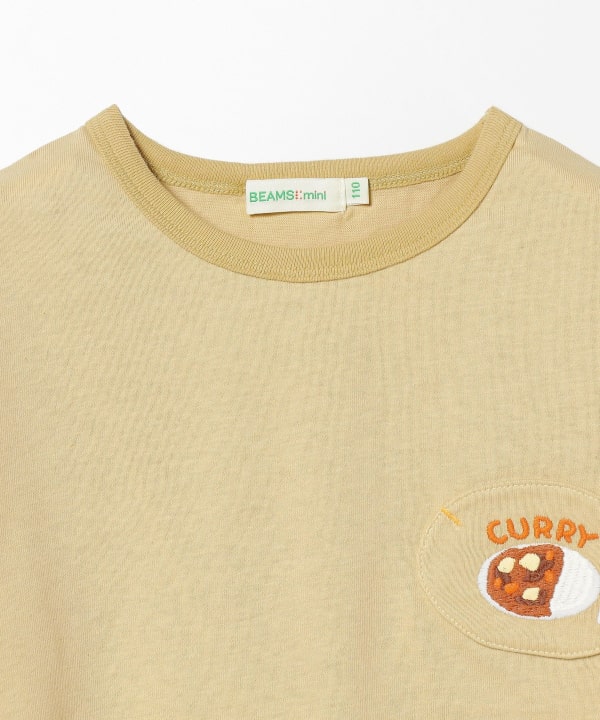 BEAMS mini（ビームス ミニ）BEAMS mini / FOOD刺繍 リンガー Tシャツ