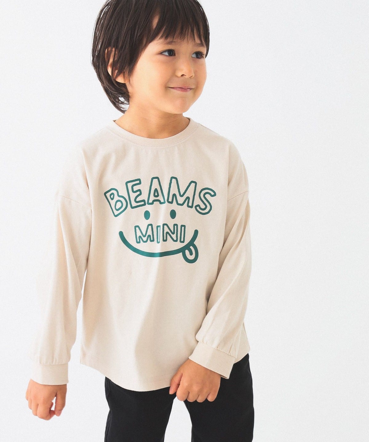 BEAMS mini（ビームス ミニ）スマイルロゴ ビッグ ロングスリーブ Tシャツ 2024FW（90～150cm）（Tシャツ・カットソー プリント Tシャツ）通販｜BEAMS