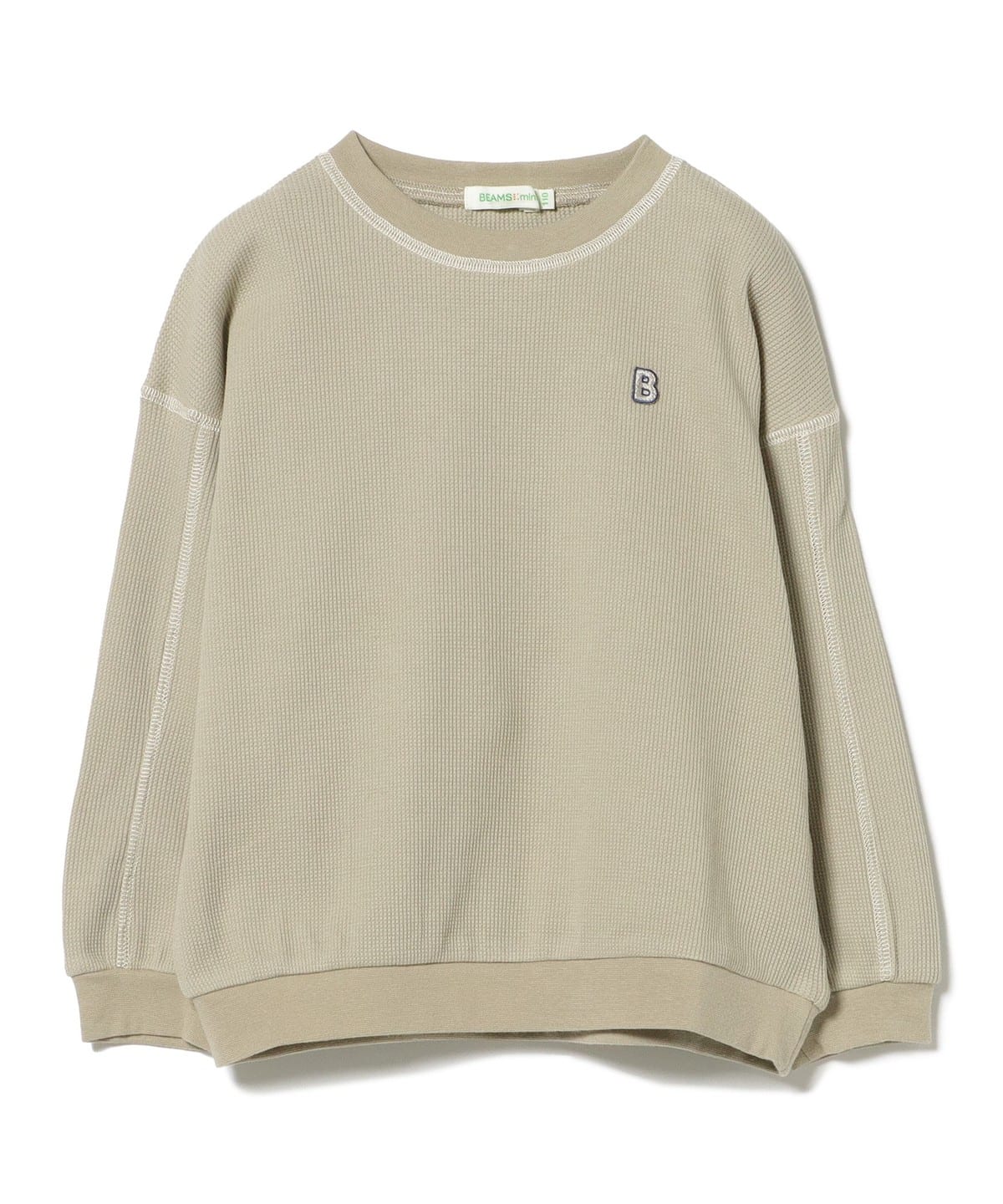 アルファベット ワッフル ロングスリーブ Tシャツ 2025FW（90 140cm） Tシャツ・カットソー BEIGE 90