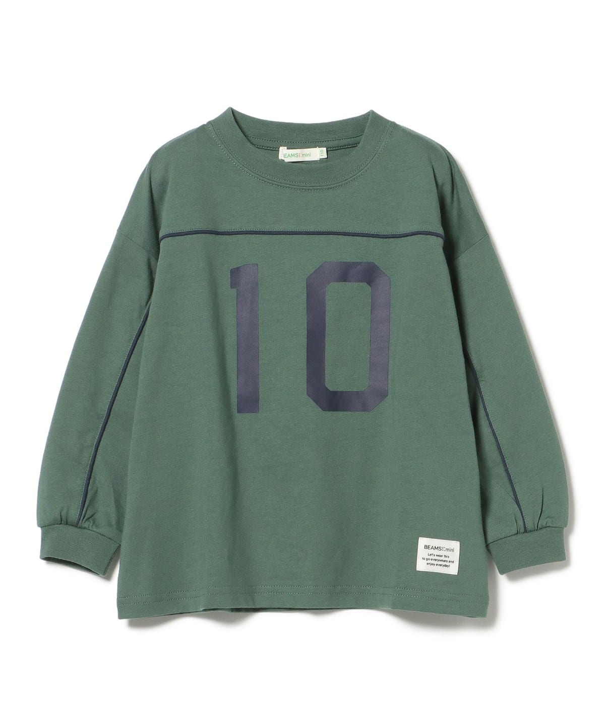 BEAMS mini（ビームス ミニ）ナンバー ロゴ ロングスリーブ Tシャツ