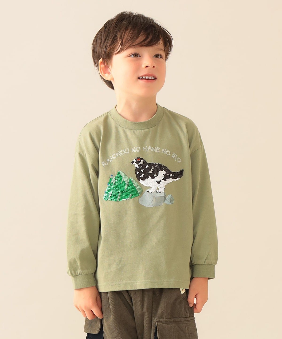 【COLLABORATION】那須どうぶつ王国 / 博士 ロングスリーブ Tシャツ 2025FW（100 140cm） Tシャツ・カットソー ライチョウ 140