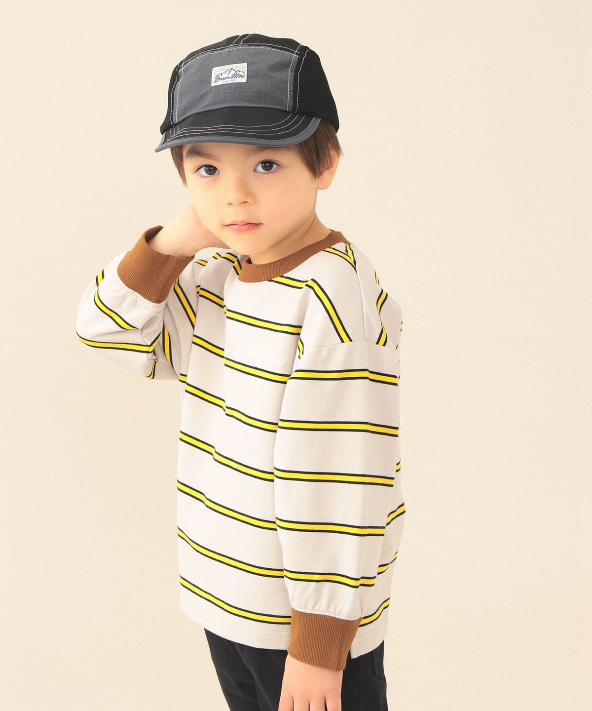 BEAMS mini（ビームス ミニ）ミニ裏毛 ボーダー ロング Tシャツ 2026SS