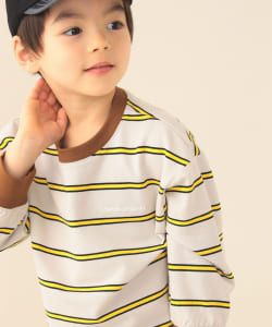 ミニ裏毛 ボーダー ロング Tシャツ 2026SS（90～150cm）