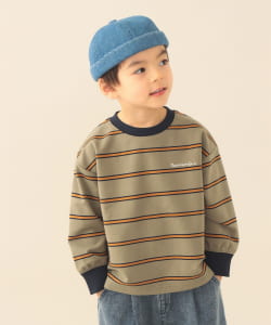 ミニ裏毛 ボーダー ロング Tシャツ 2026SS（90～150cm）