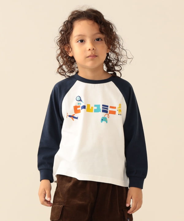 カタカナ ラグラン Tシャツ 2026FW（90～140cm） Model：H111（cm）Size：110
