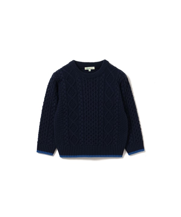BEAMS mini（ビームス ミニ）ケーブル ニット プルオーバー （90
