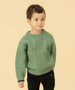 BEAMS mini / 童裝 麻花 針織 毛衣 23FW（90～150cm）
