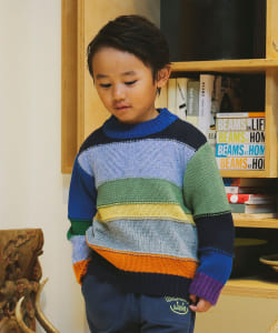BEAMS mini / 童裝 多彩 條紋 針織 上衣 23FW（90～150cm）