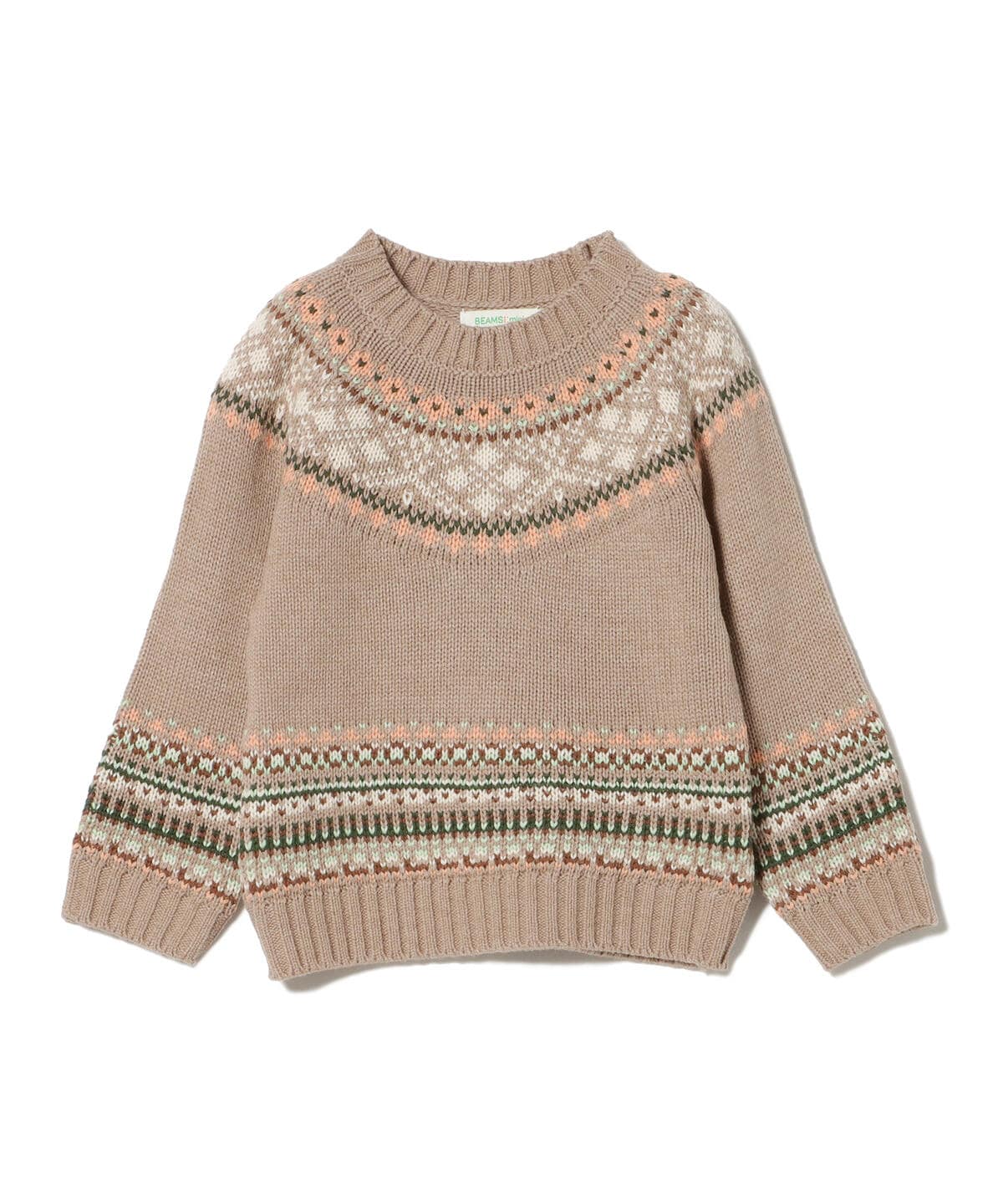 [Outlet] BEAMS mini / Nordic knit pullover (90-150cm)