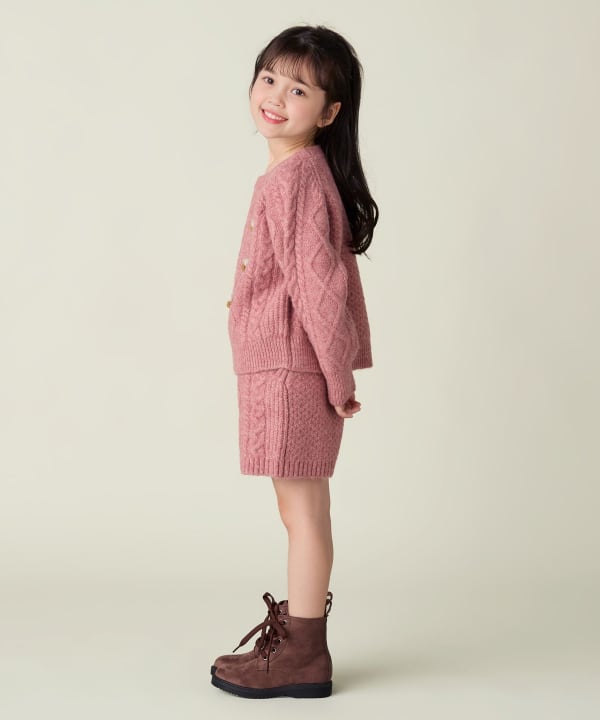 BEAMS mini（ビームス ミニ）ポップコーン ケーブルニット（90