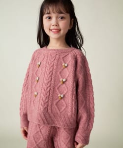 BEAMS mini / 童裝 POPCORN 絞花 針織衫 2024FW（90～150cm）