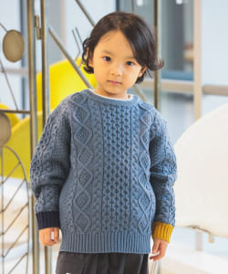 BEAMS mini / 童裝 絞花 針織上衣  2024FW（90～150cm）