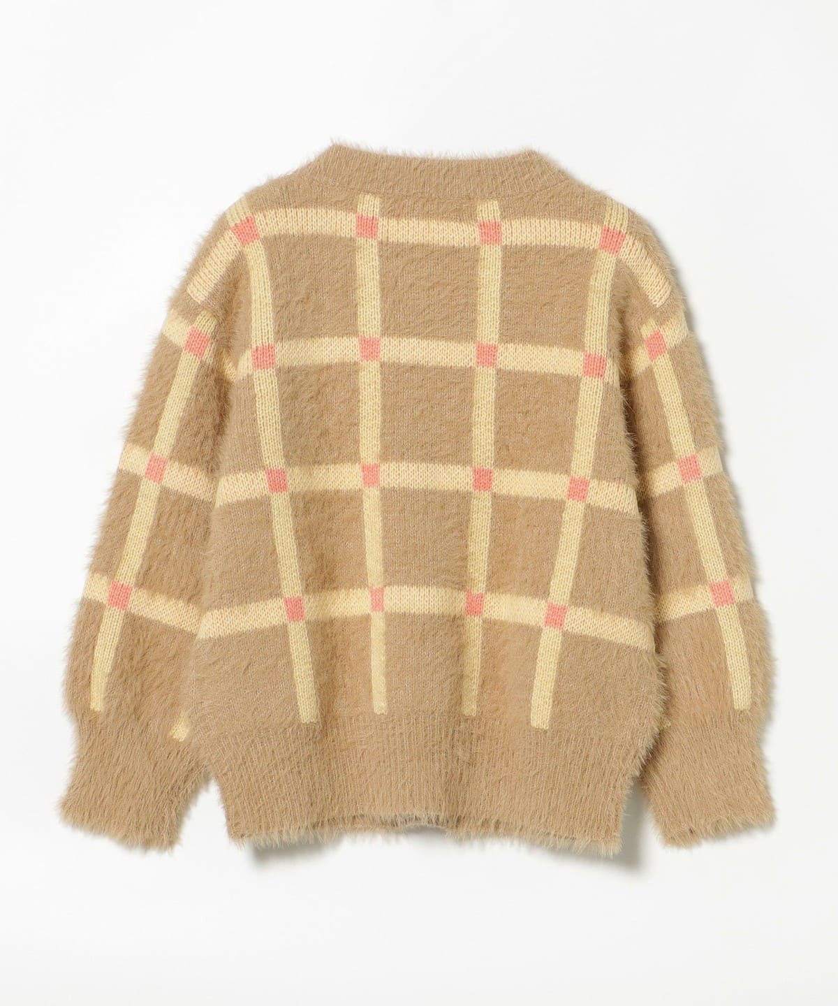 BEAMS mini（ビームス ミニ）チェック シャギー カーディガン（90