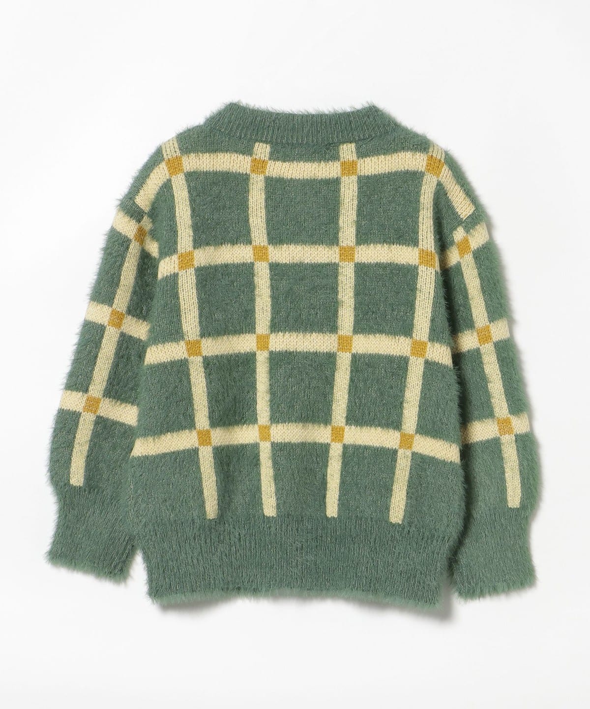 BEAMS mini（ビームス ミニ）チェック シャギー カーディガン（90