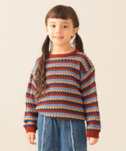 透かし編み ボーダー ニット 2025FW（90～140cm）